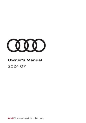 2024 Audi Q7 Owner’s Manual Image