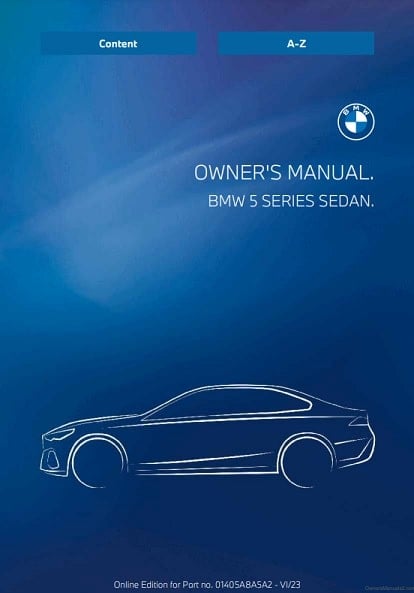 2024 BMW 5 Series Owner’s Manual Image