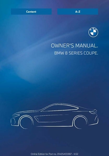 2024 BMW 8 Series Owner’s Manual Image
