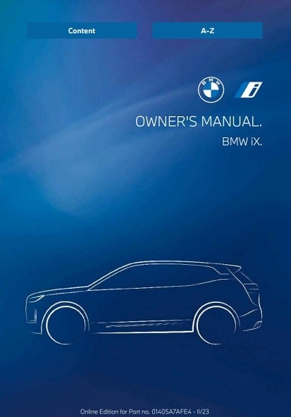 2024 BMW iX Owner’s Manual Image
