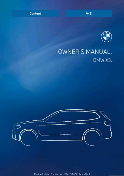 2024 BMW X3 Owner’s Manual Image