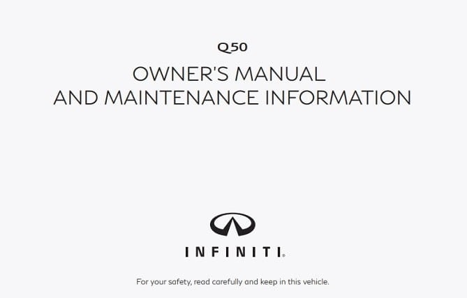 2024 Infiniti Q50 Owner’s Manual Image