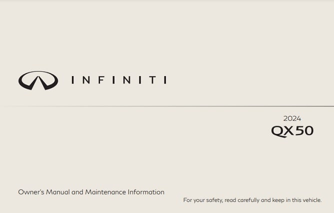 2024 Infiniti QX50/QX55 Owner’s Manual Image
