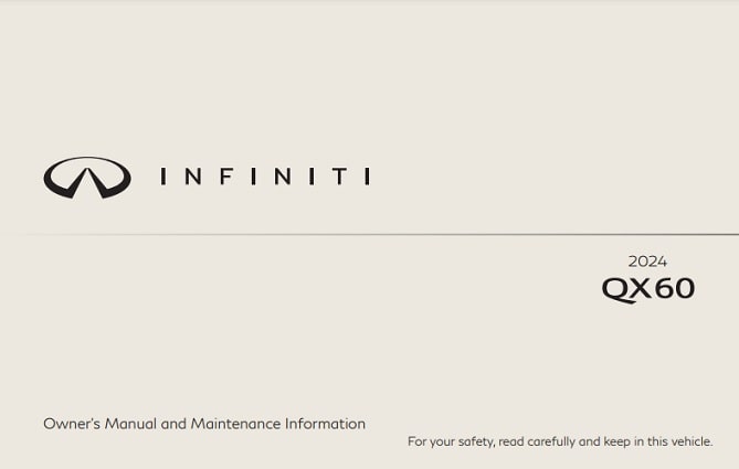 2024 Infiniti QX60 Owner’s Manual Image