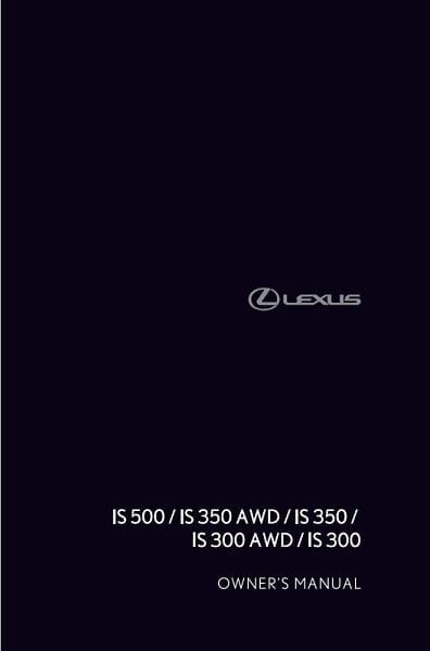 2024 Lexus IS Owner’s Manual Image