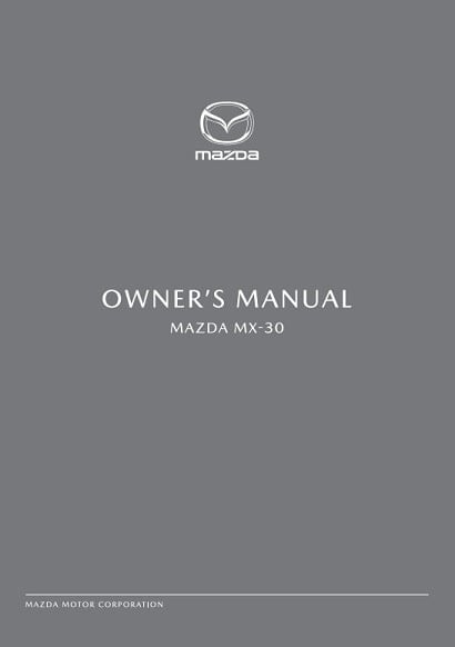 2024 Mazda MX-30 Owner’s Manual Image