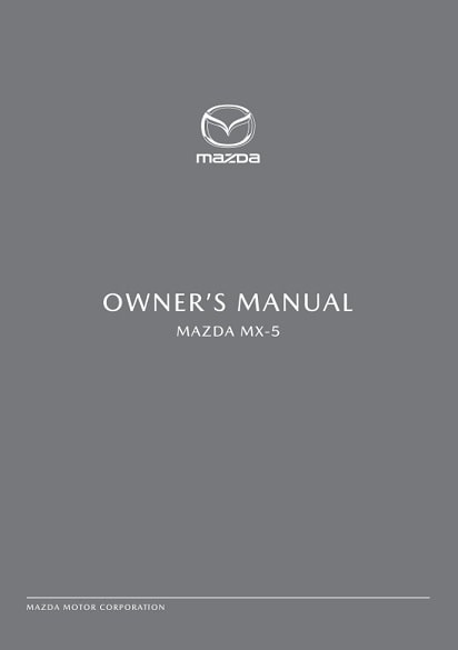 2024 Mazda MX-5 Owner’s Manual Image
