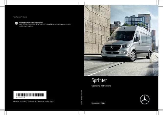 2024 Mercedes Benz Sprinter Owner’s Manual Image