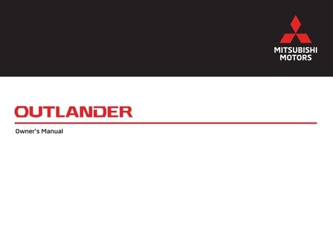 2024 Mitsubishi Outlander Owner’s Manual Image