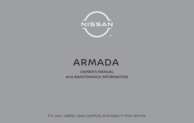 2024 Nissan Armada Owner’s Manual Image