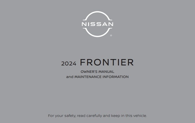 2024 Nissan Frontier Owner’s Manual Image