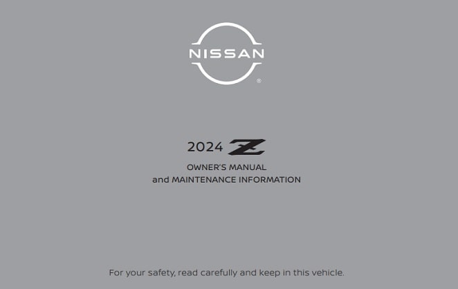 2024 Nissan Z Owner’s Manual Image