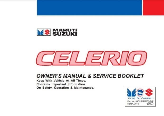 2024 Suzuki Celerio Owner’s Manual Image