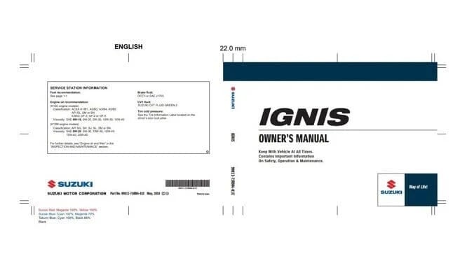 2024 Suzuki Ignis Owner’s Manual Image
