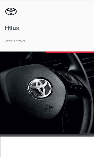 2024 Toyota Hilux Owner’s Manual Image