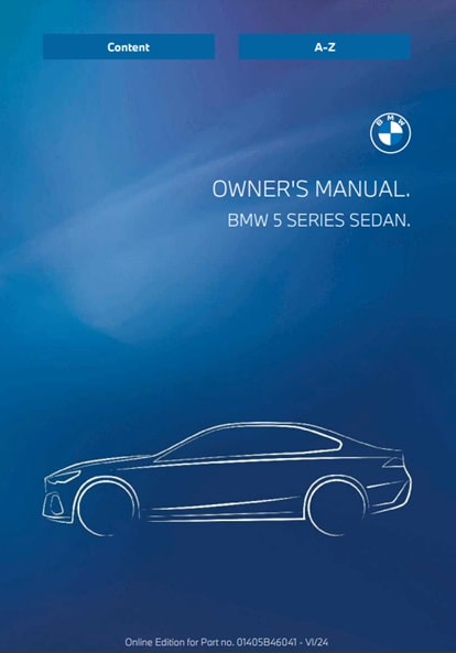 2025 BMW 5 Series Owner’s Manual Image