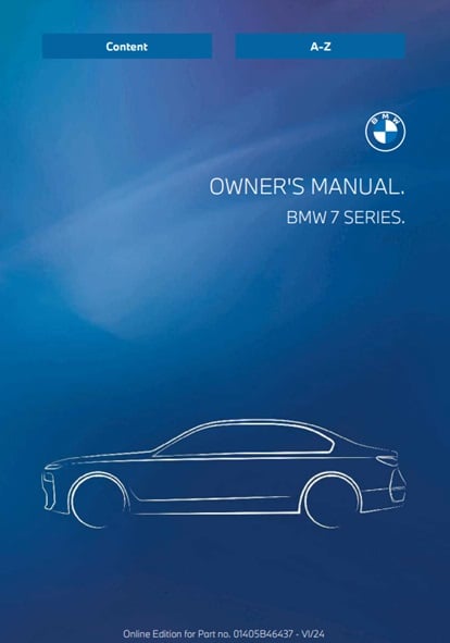 2025 BMW 7 Series Owner’s Manual Image