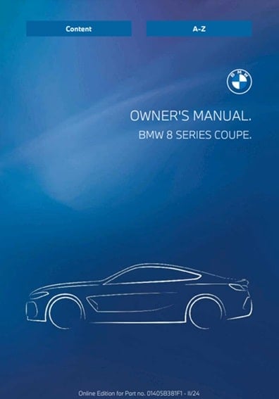 2025 BMW 8 Series Owner’s Manual Image