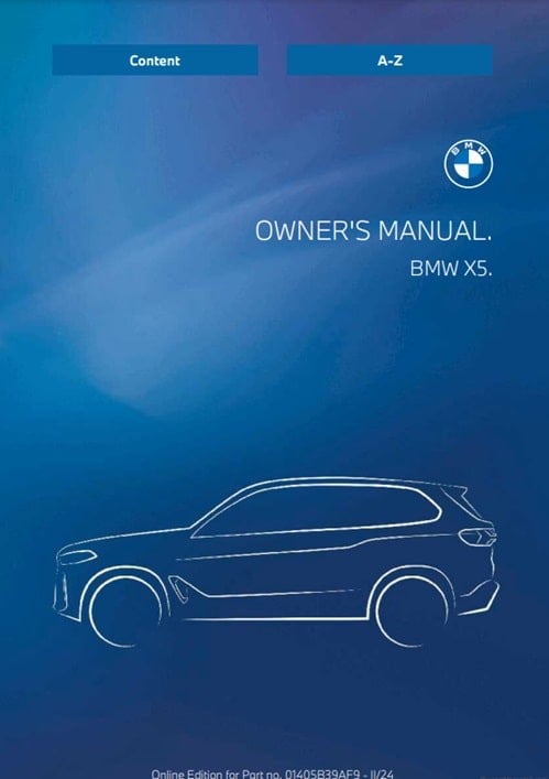 2025 BMW X5 Owner’s Manual Image