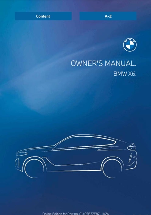 2025 BMW X6 Owner’s Manual Image