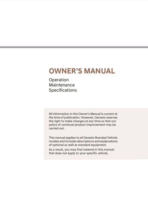 2025 Genesis GV80 Owner’s Manual Image