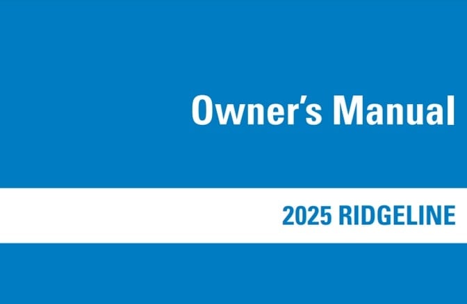 2025 Honda Ridgeline Owner’s Manual Image