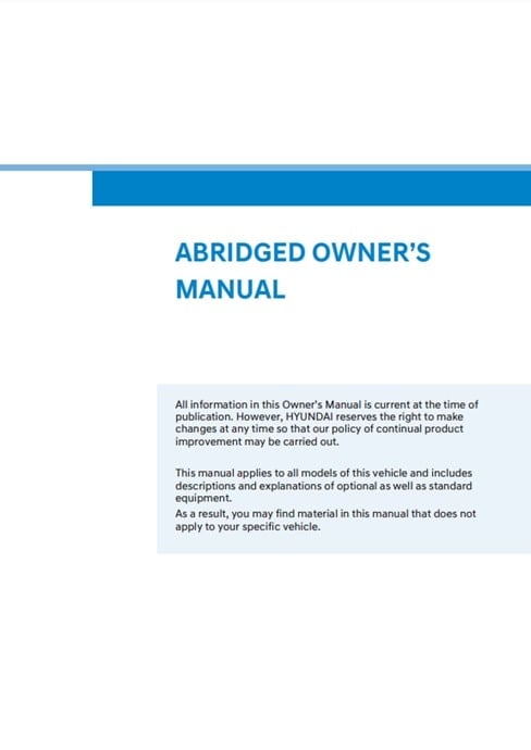 2025 Hyundai Elantra Owner’s Manual Image