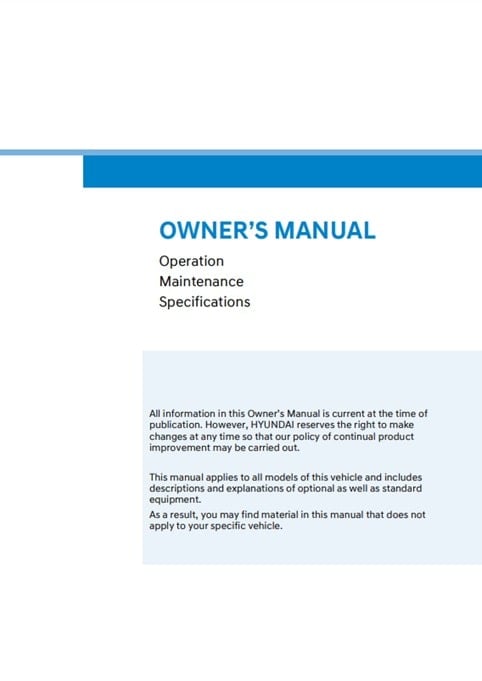 2025 Hyundai Sonata Hybrid Owner’s Manual Image