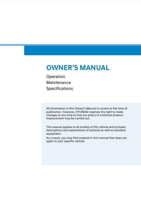 2025 Hyundai Tucson Owner’s Manual Image