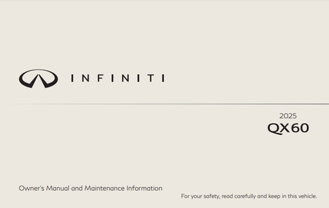 2025 Infiniti QX60 Owner’s Manual Image