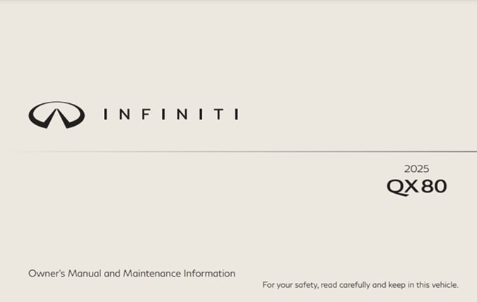 2025 Infiniti QX80 Owner’s Manual Image