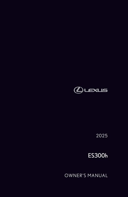 2025 Lexus ES300h Owner’s Manual Image