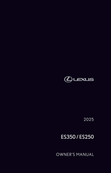 2025 Lexus ES350 Owner’s Manual Image