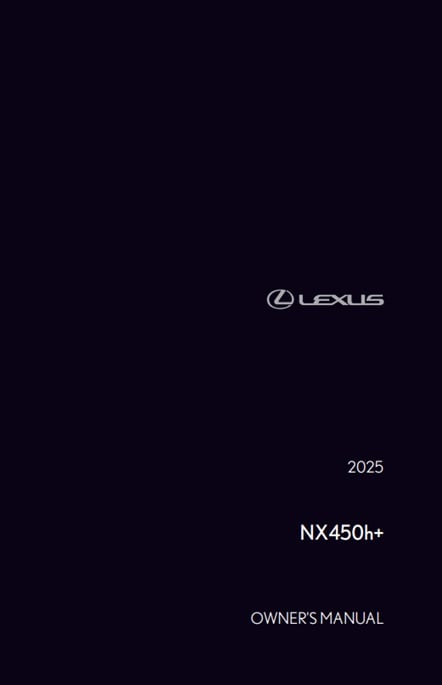 2025 Lexus NX 450h Owner’s Manual Image