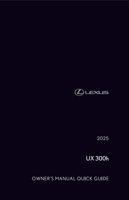 2025 Lexus UX Owner’s Manual Image