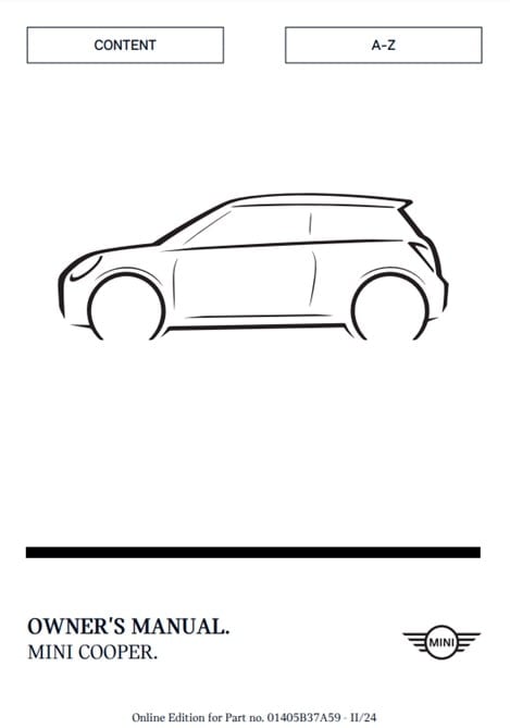 2025 Mini Cooper Owner’s Manual Image