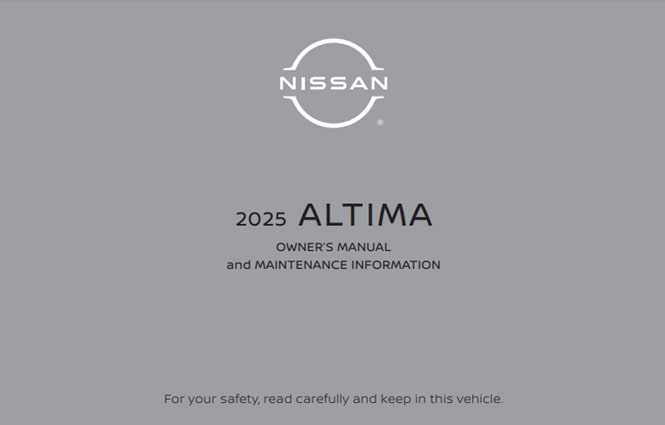 2025 Nissan Altima Owner’s Manual Image