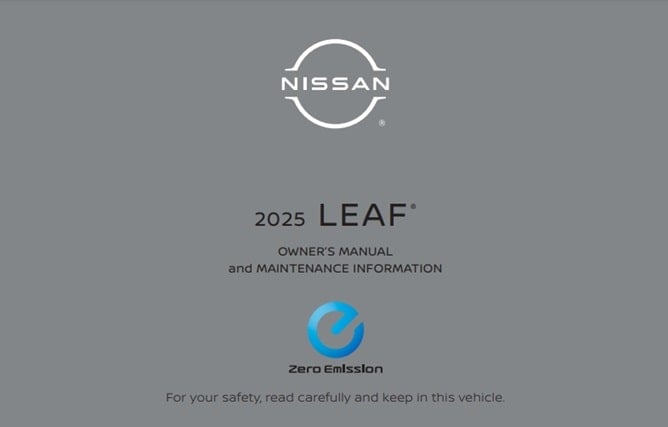 2025 Nissan Leaf Owner’s Manual Image