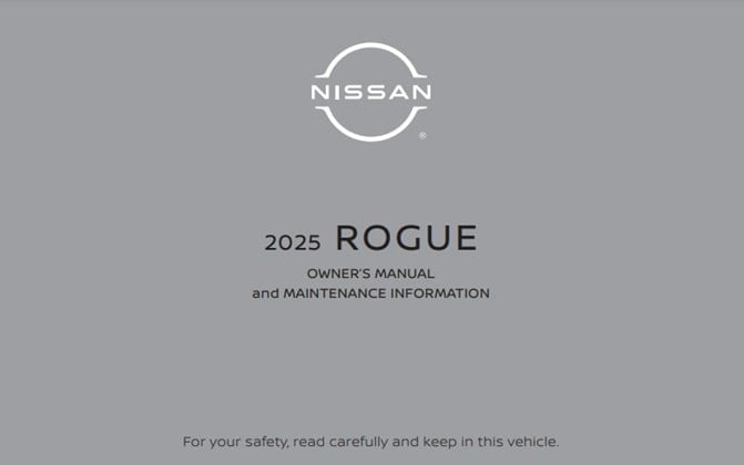 2025 Nissan Rogue Owner’s Manual Image