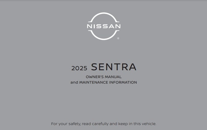 2025 Nissan Sentra Owner’s Manual Image