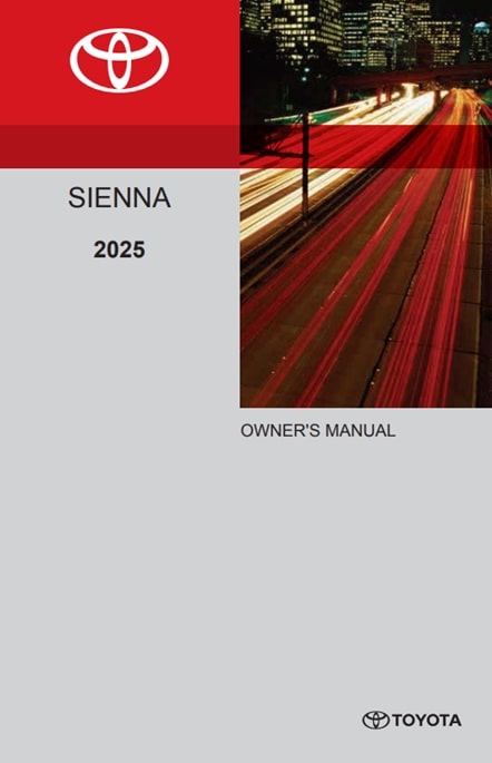 2025 Toyota Sienna Hybrid Owner’s Manual Image