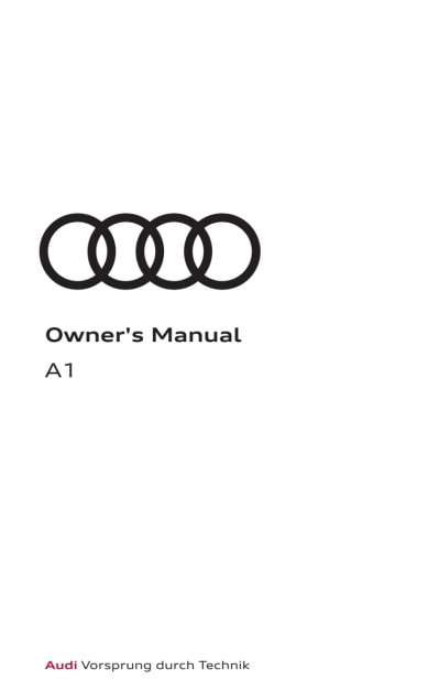 2024 Audi A1 Owner’s Manual Image