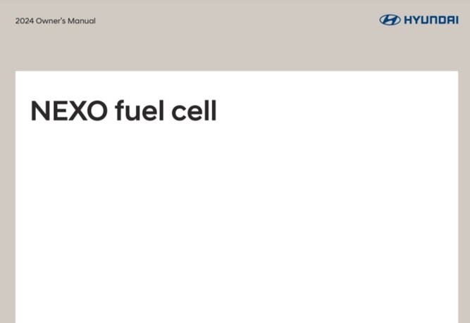 2025 Hyundai Nexo Owner’s Manual Image